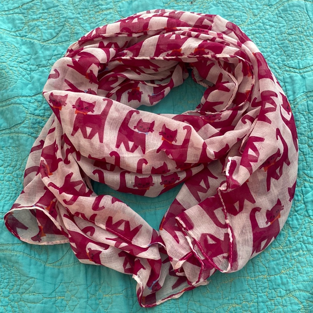 Cute Pink Cat Scarf